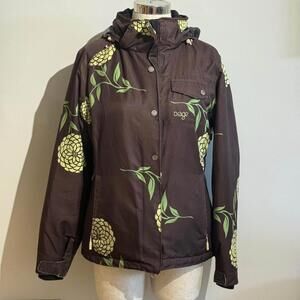 Orage‎ Brown Floral Ski Jacket Women's M